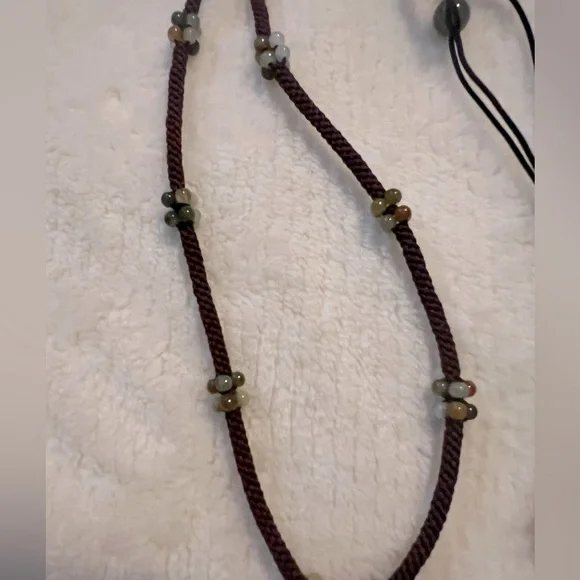 NWOT Genuine Natural Stone Beaded Choker Boho Necklace - Picture 5 of 5